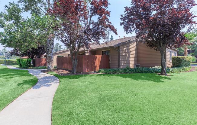 a large lawn in front of a house