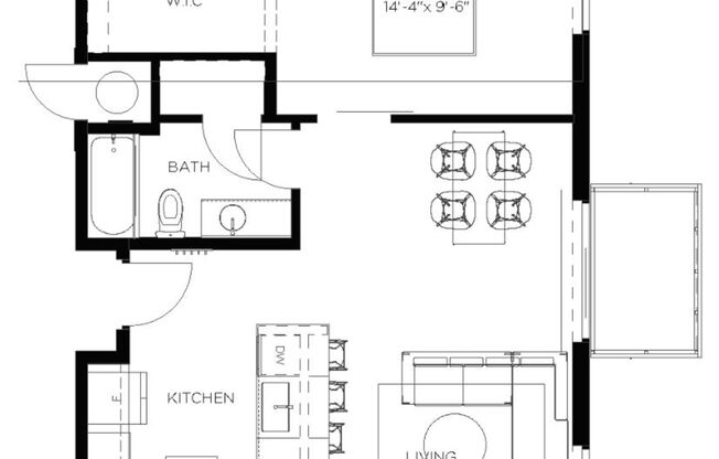 1 bed, 1 bath, 706 sqft, $1,450, Unit 2227