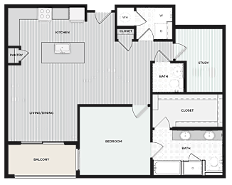 1 bed, 1.5 baths, 1,131 sqft, $3,245