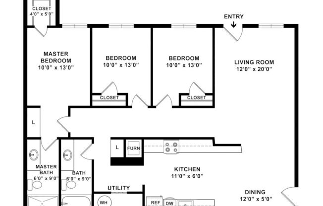 3 beds, 2 baths, 1,200 sqft, $1,847
