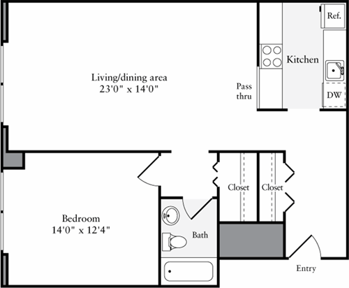 1 bed, 1 bath, 780 sqft, $3,476, Unit 1206