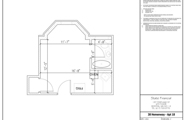 Studio, 1 bath, $2,350, Unit 18