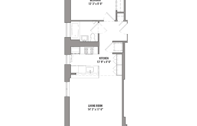 1 bed, 1 bath, 719 sqft, $4,869, Unit 21C