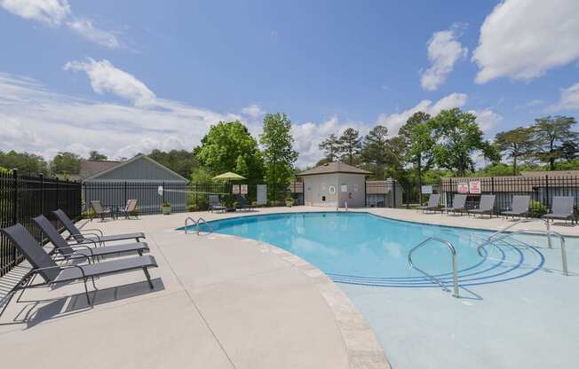 our apartments have a resort style pool with chairs