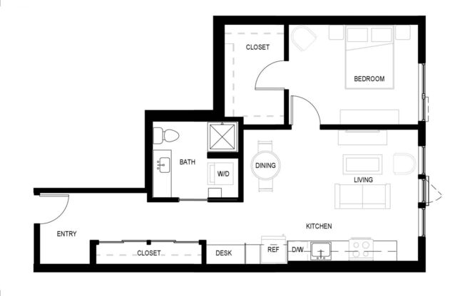 1 bed, 1 bath, 748 sqft, $2,949