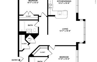 2 beds, 2 baths, 1,020 sqft, $2,780