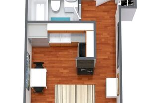 Studio, 1 bath, 300 sqft, $1,225, Unit C-303