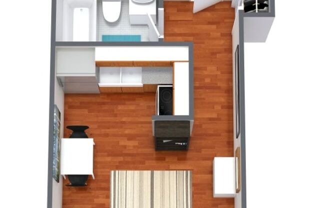 Studio, 1 bath, 300 sqft, $1,225, Unit C-303