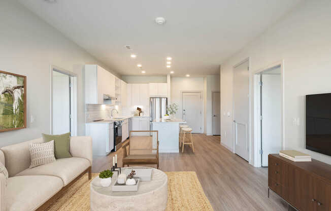 Living Room with Hard Surface Flooring