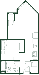 1 bed, 1 bath, 586 sqft, $1,463
