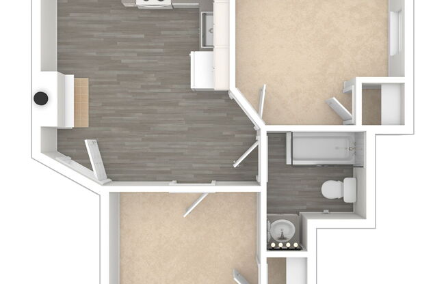 2 beds, 1 bath, 1,000 sqft, $1,380