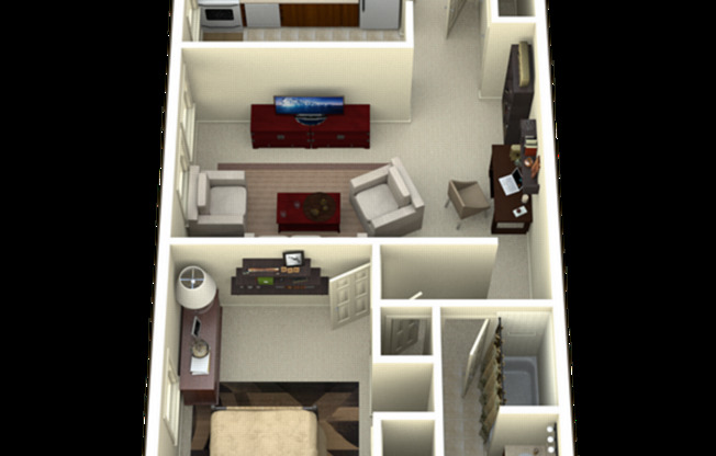 1 bed, 1 bath, 650 sqft, $1,379