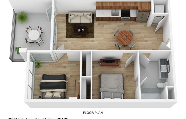 2 beds, 1 bath, 799 sqft, $4,195, Unit 412