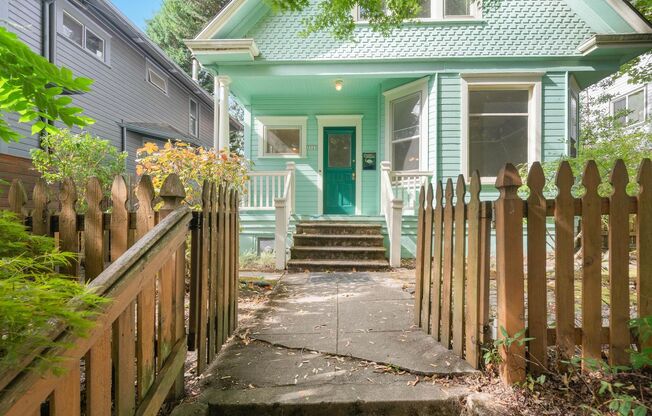 Spacious, light-filled 3-bdrm/2-bath vintage home—Fenced yard, off-street parking, great location