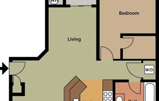 1 bed, 1 bath, $1,300, Unit #622