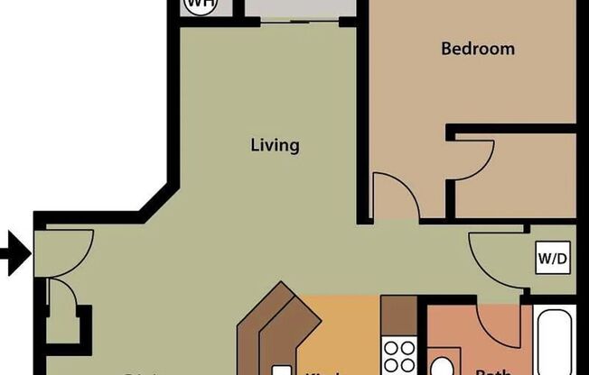 1 bed, 1 bath, $1,300, Unit #622