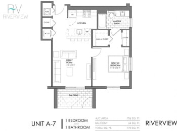 1 bed, 1 bath, 706 sqft, $2,328