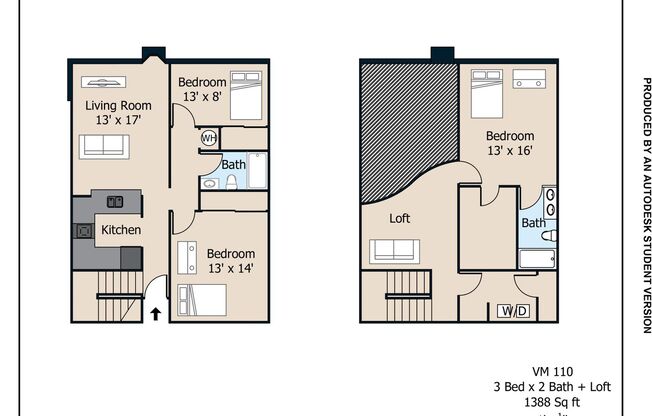 3 beds, 2 baths, 1,388 sqft, $4,100, Unit 110 L