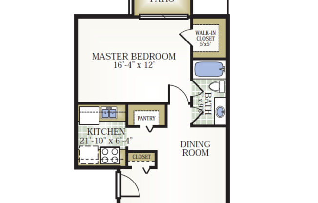 1 bed, 1 bath, 750 sqft, $701