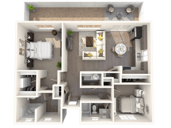 2 beds, 2 baths, 994 sqft, $1,765