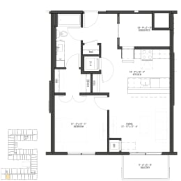 1 bed, 1 bath, 707 sqft, $1,849