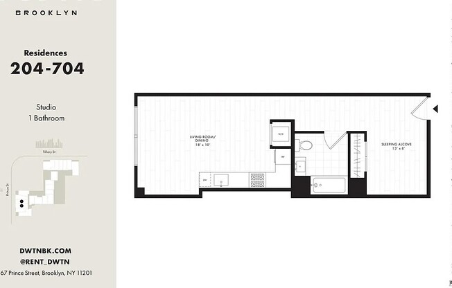 Studio, 1 bath, $4,100, Unit 304