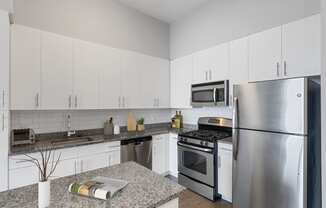 kitchen with stainless steel appliances