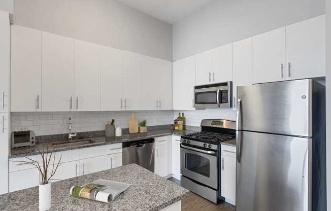 kitchen with stainless steel appliances