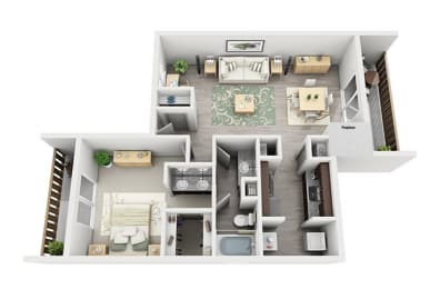 1 bed, 1 bath, 812 sqft, $1,120