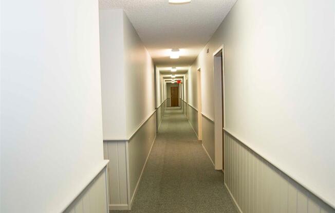 hallways inside property at Capitol View Apartments in Lincoln Nebraska