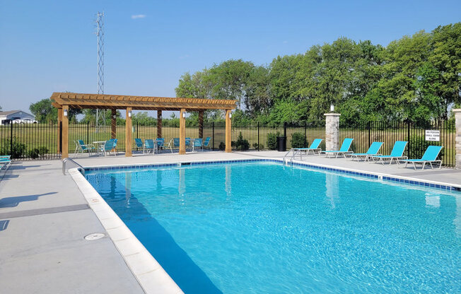 Outdoor Pool with Wi Fi at Trade Winds Apartment Homes in Elkhorn, NE