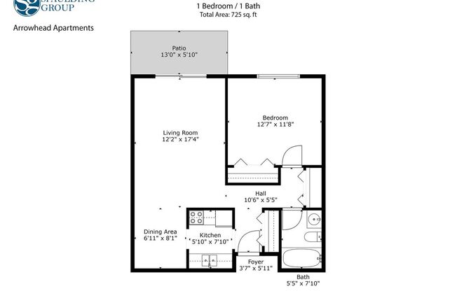 1 bed, 1 bath, 725 sqft, $1,150, Unit 3170-103