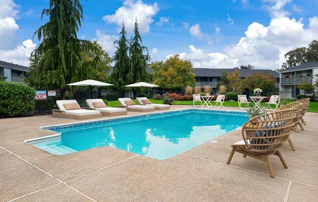 the swimming pool at our hotel