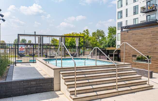 our apartments showcase an unique swimming pool