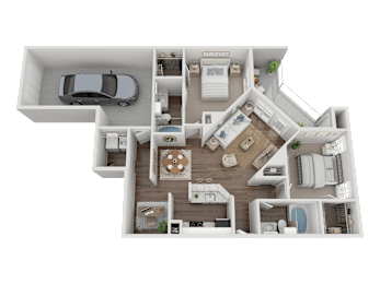 2 beds, 2 baths, 1,060 sqft, $1,933