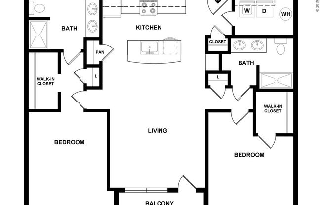 2 beds, 2 baths, 1,264 sqft, $2,060