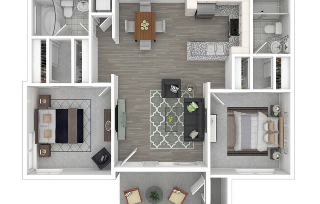 2 beds, 2 baths, 962 sqft, $3,719