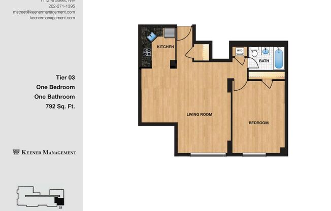 1 bed, 1 bath, 792 sqft, $2,765, Unit 1003