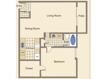 1 bed, 1 bath, 720 sqft, $1,498