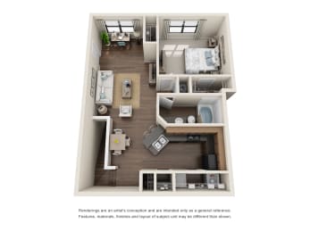 1 bed, 1 bath, 997 sqft, $1,554
