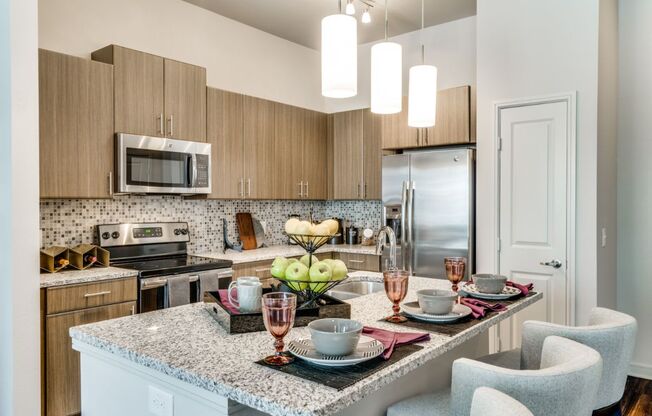 kitchen space in our luxury las colinas apartments
