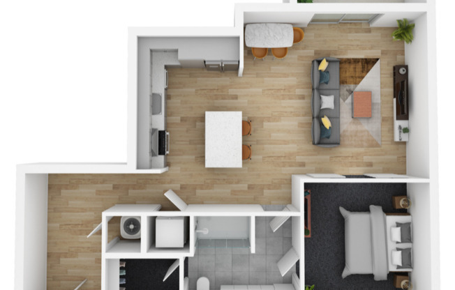 1 bed, 1 bath, 848 sqft, $2,078