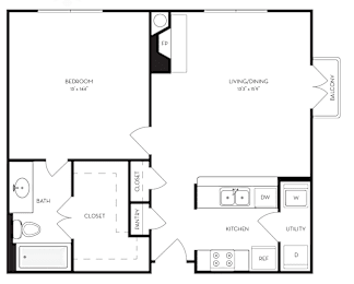 1 bed, 1 bath, 790 sqft, $1,505