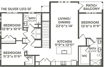 3 beds, 2 baths, 1,513 sqft, $2,589