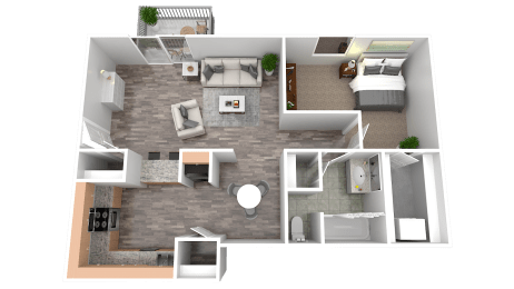 1 bed, 1 bath, 696 sqft, $1,525