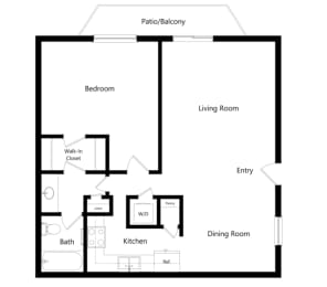 1 bed, 1 bath, 750 sqft, $934