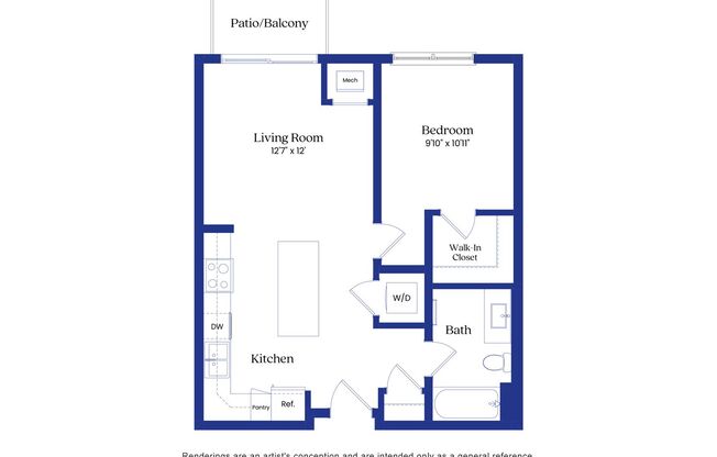 1 bed, 1 bath, 586 sqft, $1,489, Unit 327
