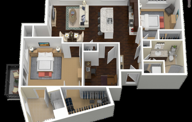 2 beds, 2 baths, 1,320 sqft, $3,495, Unit 517