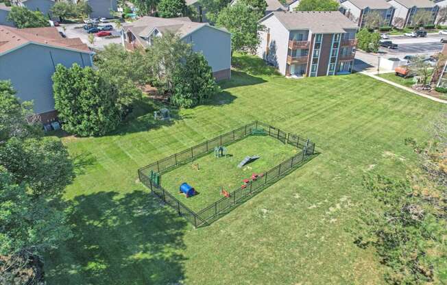 Lush Green Space at Whitcomb Terrace Apartments, Merrillville, IN
