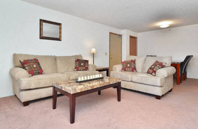 Modern Living Room at Ross Estates Apartments, MRD Conventional, Lawton, Oklahoma